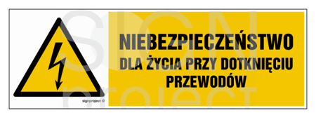 HB007 Niebezpieczeństwo dla życia przy dotknięciu przewodów