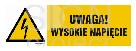 HB016 Uwaga wysokie napięcie