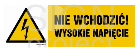 HB024 Nie wchodzić wysokie napięcie