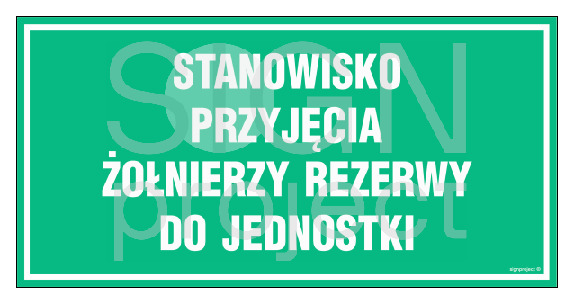 JE015 Stanowisko przyjęcia żołnierzy rezerwy do jednostki