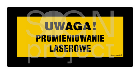 KB002 Uwaga! Światło laserowe