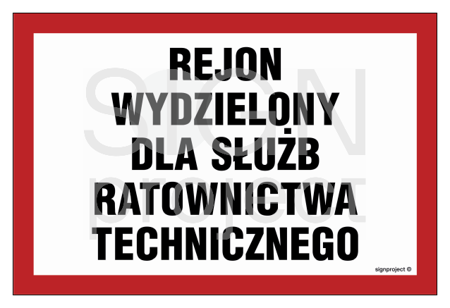 NC034 Rejon wydzielony dla służb ratownictwa technicznego