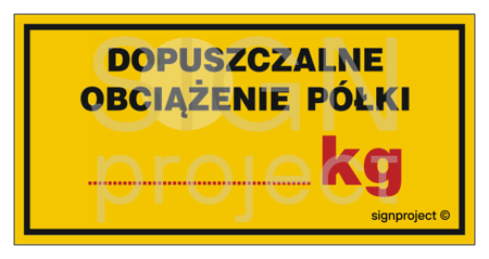 NC038 Dopuszczalne obciążenie półki ....... kg