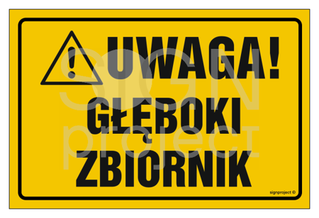 NC082 Uwaga głęboki zbiornik