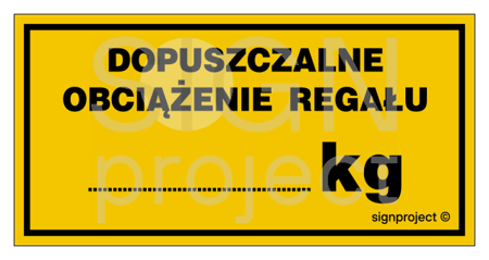 NC095 Dopuszczalne obciążenie regału ....... kg