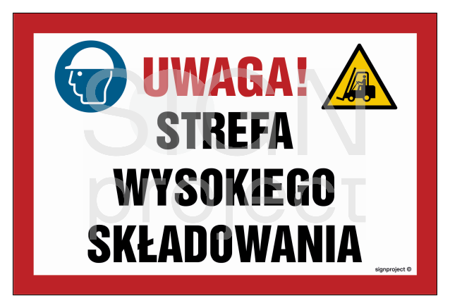 NC133 Uwaga! Strefa wysokiego składowania