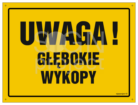 OA007 Uwaga! Głębokie wykopy