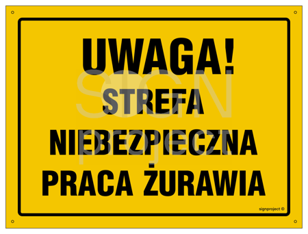 OA053 Uwaga! Strefa niebezpieczna - praca żurawia