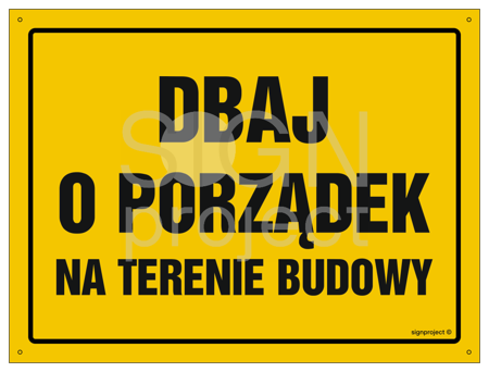 OA068 Dbaj o porządek na terenie budowy