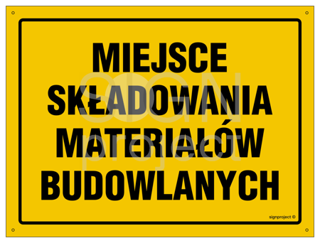 OA111 Miejsce składowania materiałów budowlanych