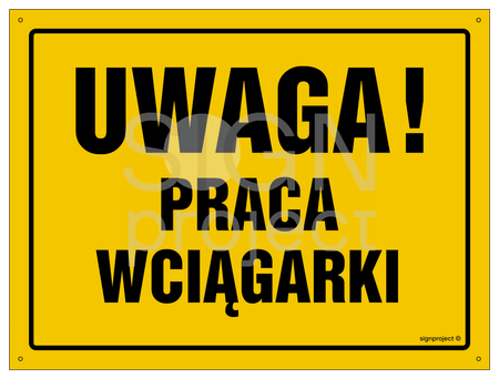 OA132 Uwaga! Praca wciągarki