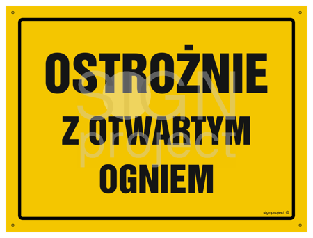 OA140 Ostrożnie z otwartym ogniem