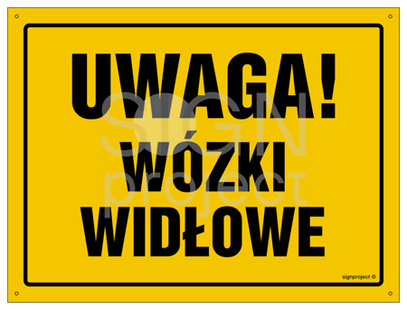 OA156 Uwaga! Wózki widłowe