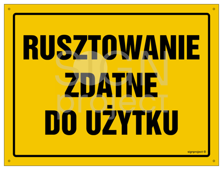 OA172 Rusztowanie zdatne do użytku