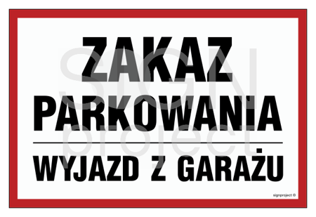 SA022 Zakaz parkowania