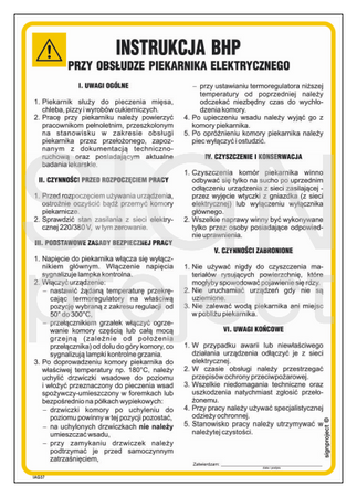 IAG37 Safety instructions for operating an electric oven