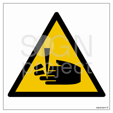 GE007 Finger cutting hazard warning