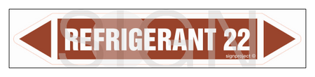 JF393 REFRIGERANT 22 - sheet of 2 stickers