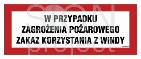 BC128 W przypadku zagrożenia pożarowego zakaz korzystania z windy