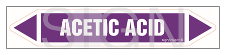 JF002 Acetic acid - sheet of 5 stickers