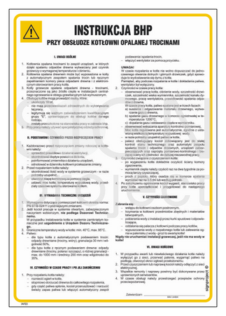 IAF23 Health and safety instructions for sawdust-fired boiler room operation