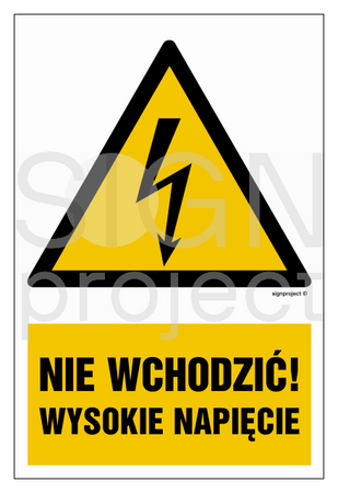 HA026 Nie wchodzić wysokie napięcie