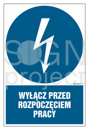 HE002 Wyłącz przed rozpoczęciem pracy