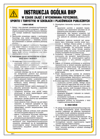 IAA11 Instrukcja ogólna BHP w czasie zajęć wychowania fizycznego