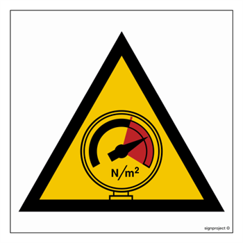 JA006 High pressure warning - sheet of 12 stickers