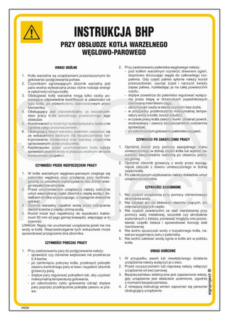 IAG34 Health and safety instructions for the operation of a coal-steam cooker