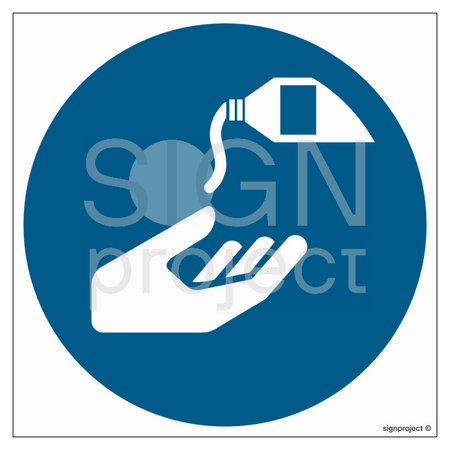 GJ022 Order to use protective cream - sheet of 9 stickers