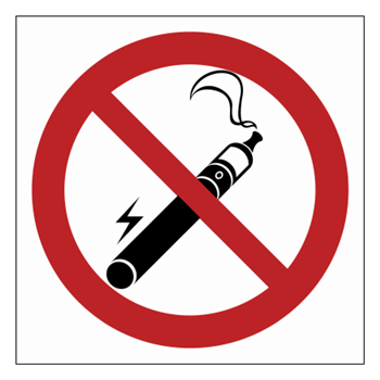 GB057 Zakaz palenia papierosów elektronicznych - arkusz 12 naklejek
