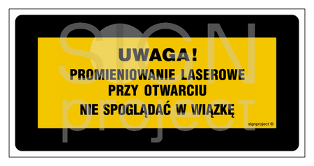KB006 Uwaga! Promieniowanie laserowe przy otwarciu Nie spoglądać w wiązkę Nie obserw. przez przyrządy opty