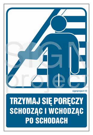 RB032 Trzymaj się poręczy schodząc i wchodząc po schodach