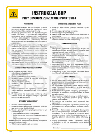 IAC31 Safety instructions for the use of a spot welder for metals