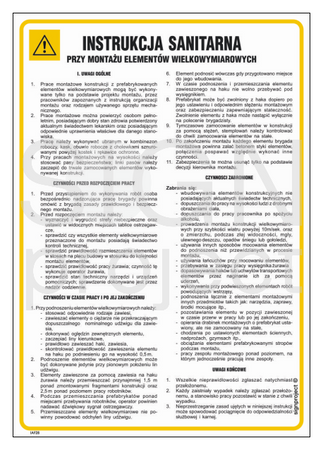 IAF28 Sanitary instruction for the assembly of large-size elements