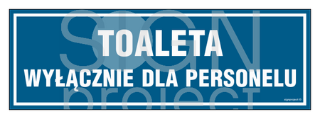 PA316 Toaleta wyłącznie dla personelu