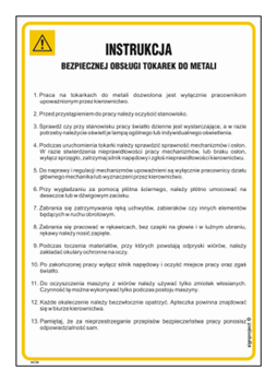 IAC04 Instrukcja bezpiecznej obsługi tokarek do metali