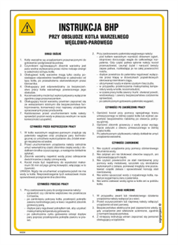 IAG34 Health and safety instructions for the operation of a coal-steam cooker
