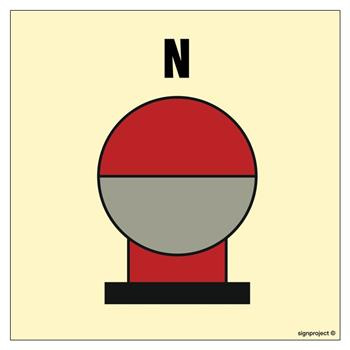 FE083 Fixed Nitrogen fire extinguishing bottle in protected area