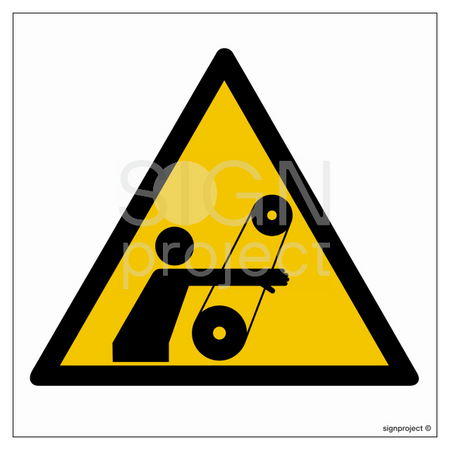 GE018 Caution moving parts