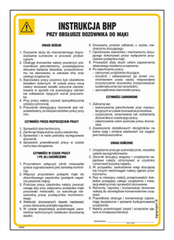 IAG47 Health and safety instructions for the use of the flour dispenser