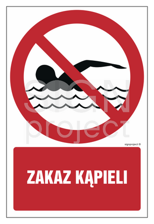 GC055 Zakaz kąpieli - opakowanie 10 sztuk