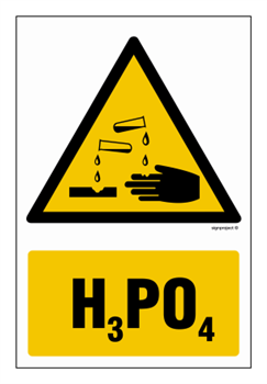 GF052 Acid H3PO4 - sheet of 9 stickers