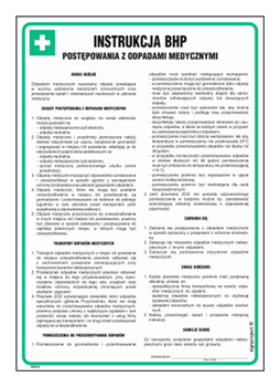 DD010 Health and safety instructions for handling medical waste