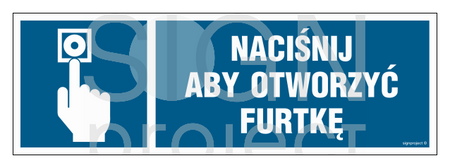 NC076 Naciśnij aby otworzyć furtkę