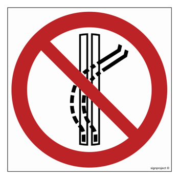 GA037 Prohibition of leaving the designated route - sheet of 12 stickers