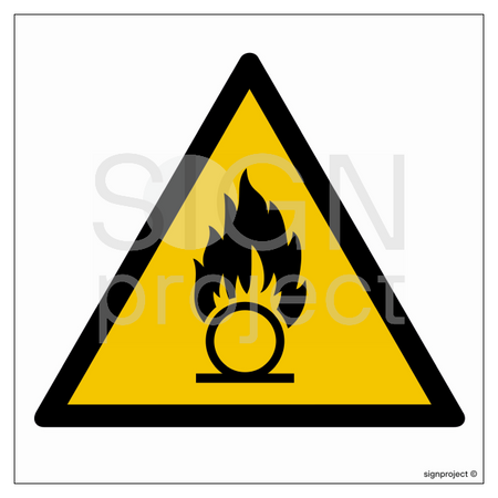 GD028 Oxidizing Substances Warning - sheet of 12 stickers