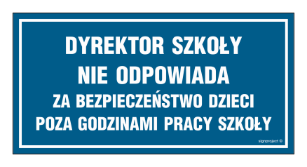 ND005 The school principal is not responsible for the safety of children outside school hours