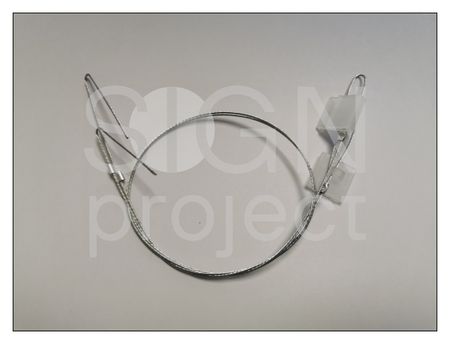 EM004 A set of steel cords with a cassette hanger without eyebolt (open loop)